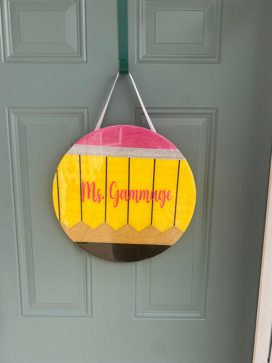 Custom Pencil Door Hanger