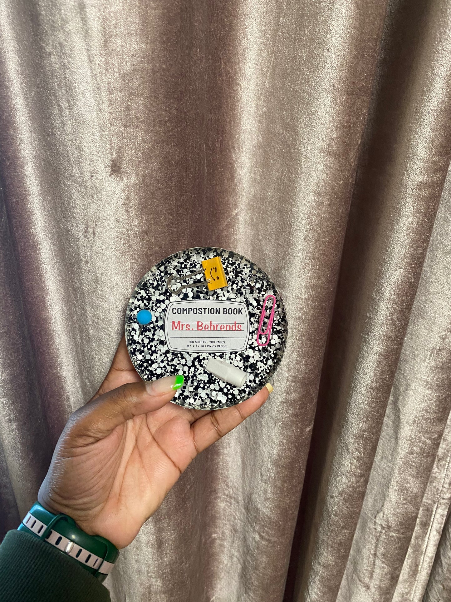 Custom Composition Notebook Coaster