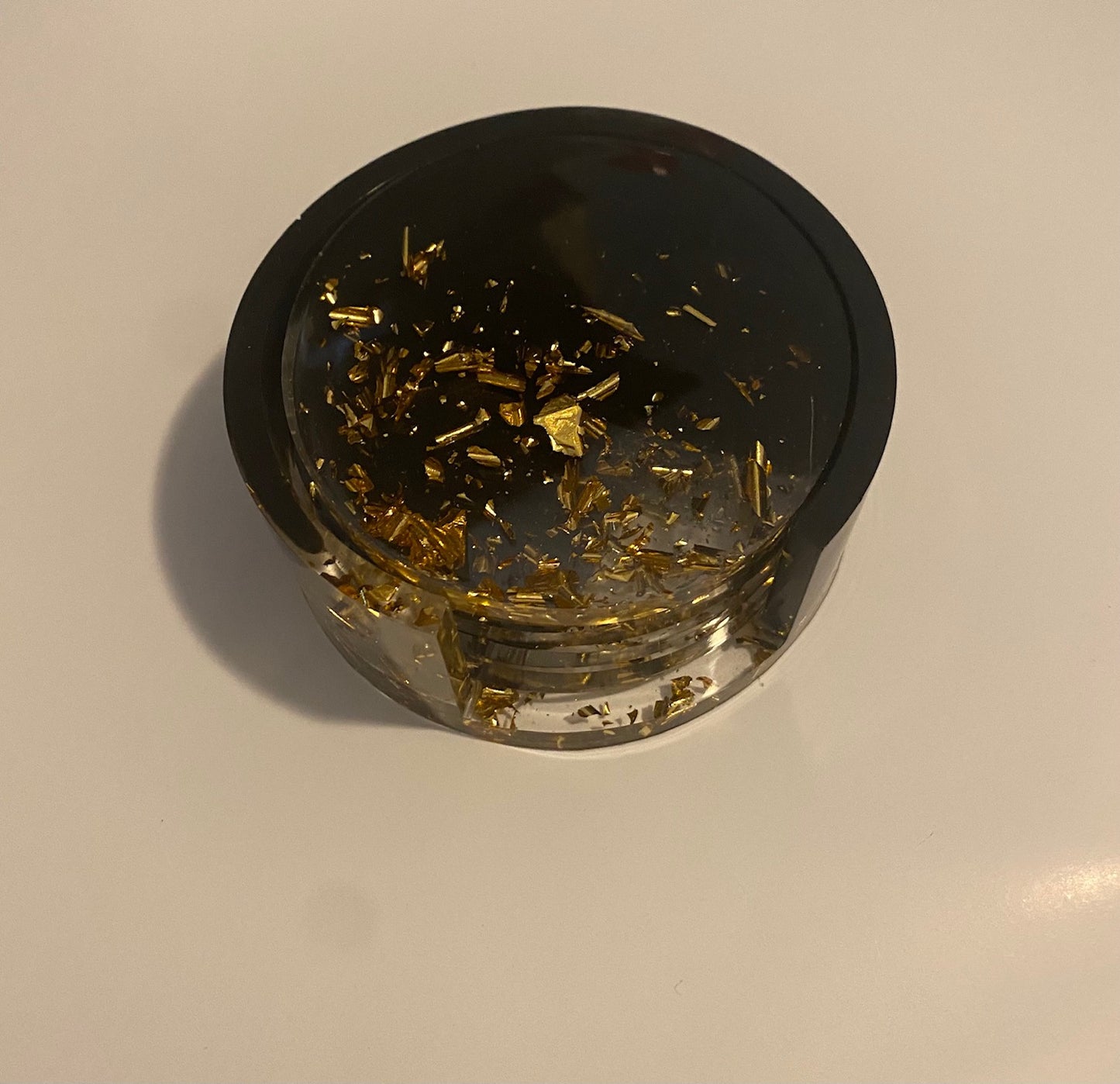 Black and Gold Coaster Set